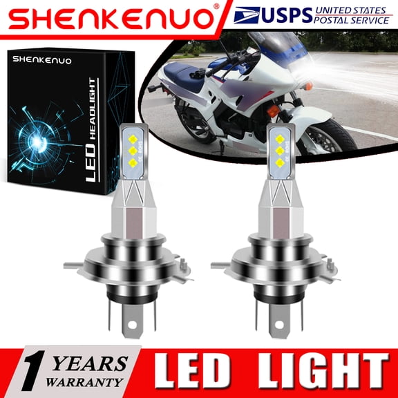 SHENKENUO For Honda Interceptor VTR VTR250 1988-1990 2X 9003 H4 LED Headlights Bulbs White,Pack of 2,C134