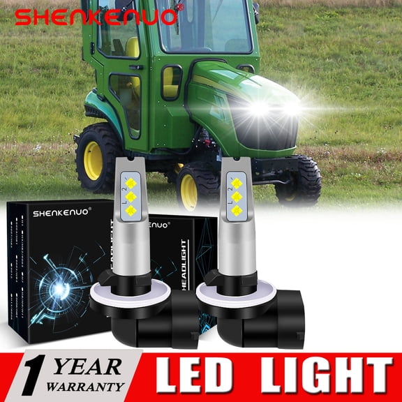 SHENKENUO For JD Deere Gator XUV 560E 590E 825i 835E pn AXE16 Super Bright LED light bulbs,6000k White,Pack of 2,C36