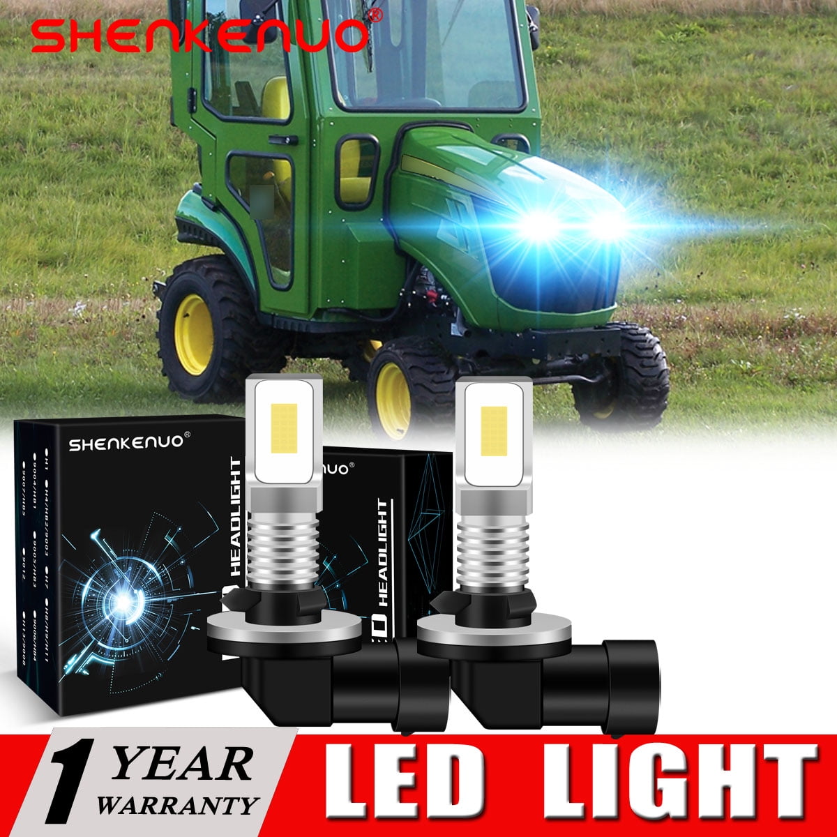 JD DEERE 650, 750 LED HEADLIGHT BULB (2 | USA