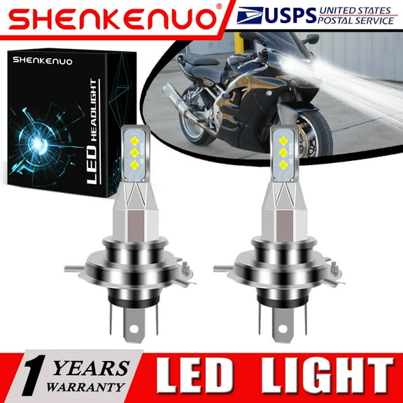 SHENKENUO For Kawasaki ZX550GP ZZR600 ZZR1200 ZRX1100 ZRX1200 2X 9003 LED Headlights Bulbs,Pack of 2,C27