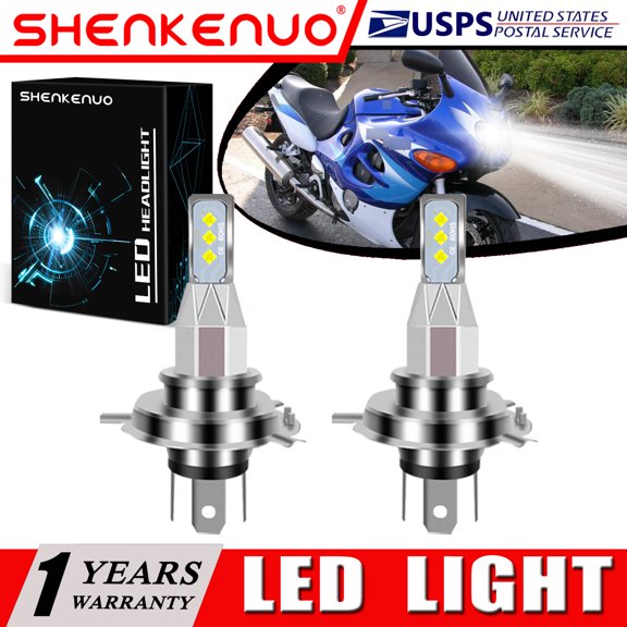 SHENKENUO For Suzuki Katana 600 GSX600F 1988-06 GSX1100F 88-93 H4 9003 LED Headlights Bulb,Pack of 2,C164