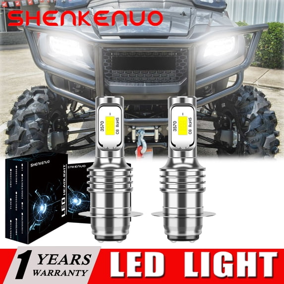 SHENKENUO For Suzuki Ozark 250 LT-F250 2003-2009 ATV,SUPER BRIGHT LED light bulbs,6000k White,Pack of 2,C0068