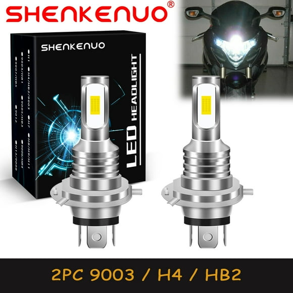 SHENKENUO For Yamaha Raider XV1900 2008-2014 2X 9003 H4 LED Headlight Bulb 6000K White YTB,Pack of 2,C19