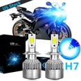 thumbnail image 1 of SHENKENUO Ice Blue H7 LED Headlight Bulb 55W C6 For Yamaha YZF-R6 2003-2015 YZF-R1 2007-2014,Pack of 2,C06, 1 of 12