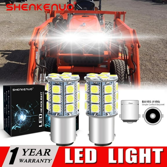 SHENKENUO SUPER BRIGHT LED light bulbs For Kubota B7100 B7300 B7500 B7800 KH-007H,6000k White,Pack of 2