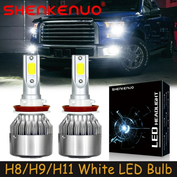 SHENKENUO for 2004-2015 Volvo VN VNL VNM Truck 200 300 430 630 670 730 780 - Combo LED Headlight Bulbs Low Beam,H8 H9 H11,6000K White,Pack of 2,C02