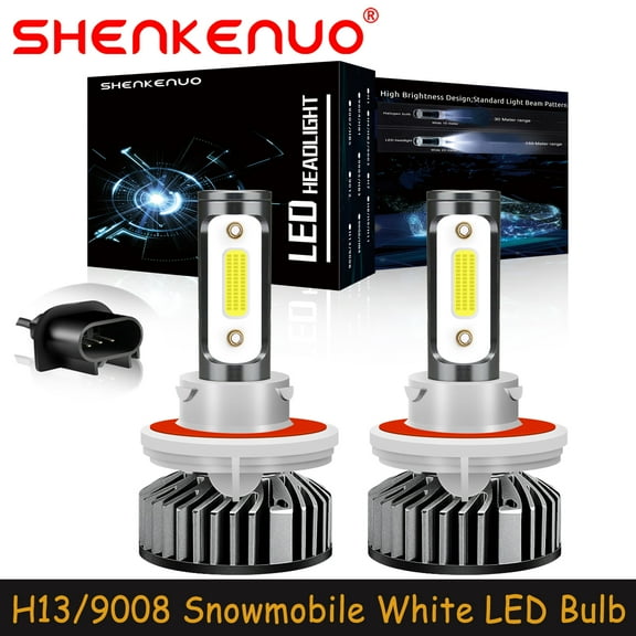 SHENKENUO for 2022 Ski Doo Renegade 850 Etec 9008 H13 Bright LED Headlight 2 Bulbs Kit,C20