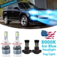 thumbnail image 1 of SHENKENUO for Ford Escape 2008-2012 - 4PC LED Headlights + Fog Light Bulbs Kit GJ,8000K Ice Blue,H13 9008 + 5202,C01, 1 of 15