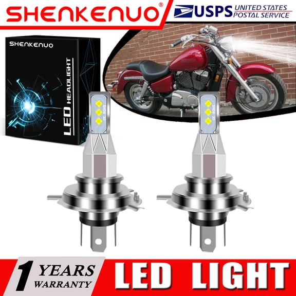 SHENKENUO for Honda Shadow Sabre 1100 VT1100C2 2000-2007 - 2X 9003 H4 LED Headlights Bulbs,Pack of 2,C39
