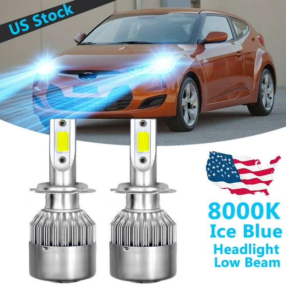 SHENKENUO for Hyundai Veloster 2012-2016 - LED Headlights Bulbs Low Beam,H7,8000K Ice Blue,Pack of 2,C26