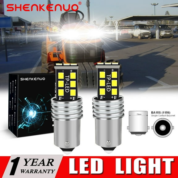 SHENKENUO for Kubota B7800, B2410, B2630, B2710, B2910 Bulb 2X Blinding LED Headlight Bulbs ,15SMD,C112