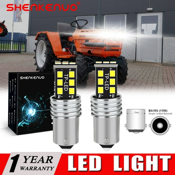 SHENKENUO for Kubota BX1500 BX1830 BX2230 BX23D Headlight Bulbs US 2X Brite LED Light Bulbs ,15SMD,C45