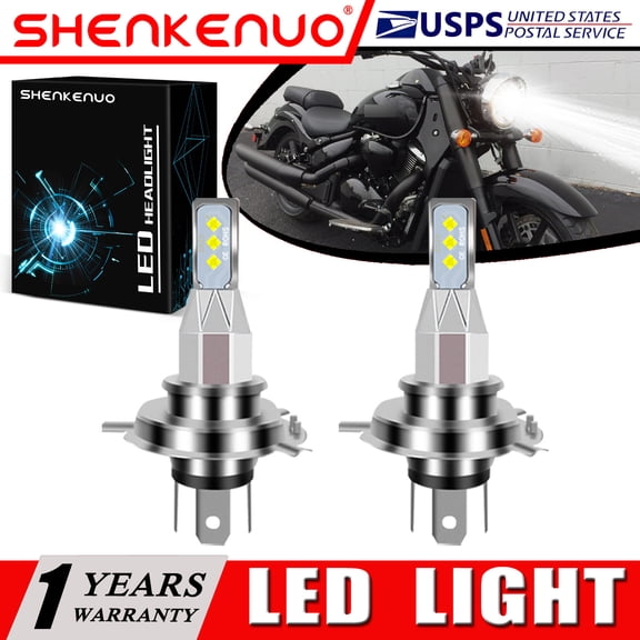 SHENKENUO for Suzuki Boulevard C90 2005-2017 - 2X 9003 H4 LED Headlights Bulbs 6000K White,Pack of 2,C05