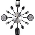 thumbnail image 1 of SHENSHA 16" Kitchen Wall Clock, Large Kitchen Cutlery Wall Clock with Spoons and Forks, 3D Removable Modern Creative Wall Decal Wall Sticker Room Home Decoration, 1 of 6