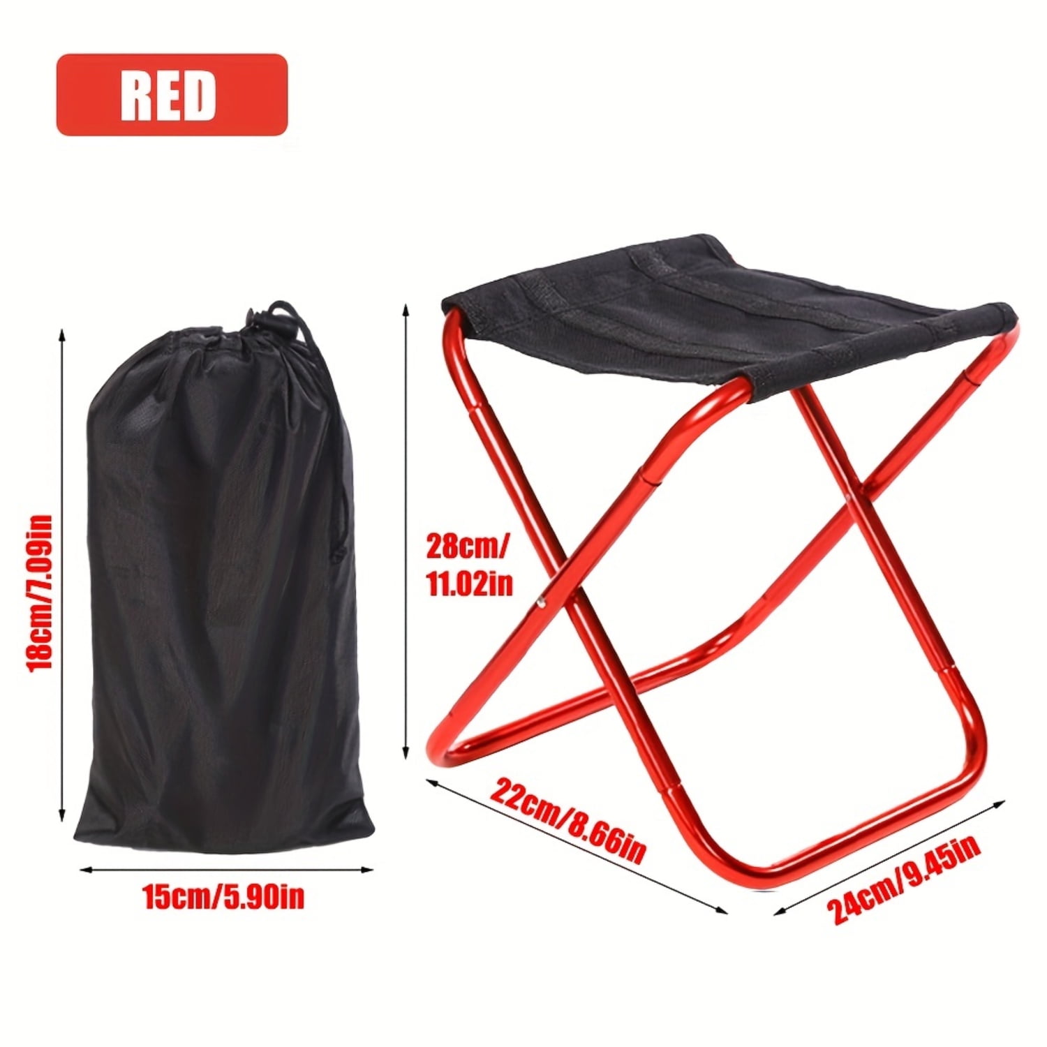 SHENZHXULIZX Compact Durable and Ultra-Portable Aluminum Folding Stool