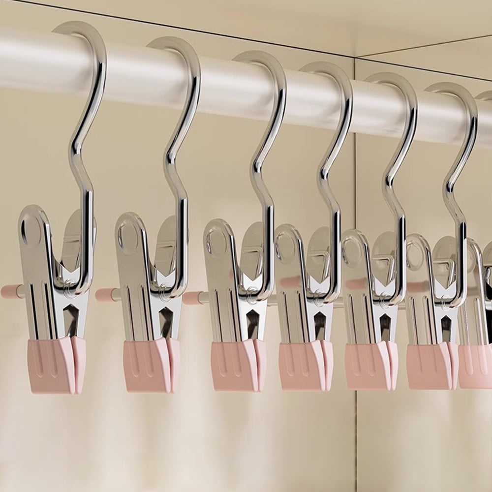 SHENZHXULIZX Pink stainless steel multipurpose hook without sliding