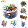 SHENZHYUSONGKJ Sopito Colorful Metal Paper Clamps Set 240Piece