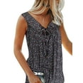 thumbnail image 1 of SHEOWO Plus Size S-5XL Women Sleeveless Tunic Baggy Casual Vest Swing Summer Tank Top Blouse Ladies Summer Floral Tops, 1 of 4
