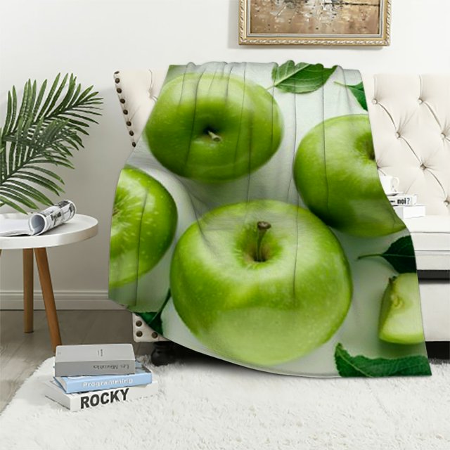 SHERONV Apples Leaves Warm Lightweight Blanket Soft Fleece Blanket