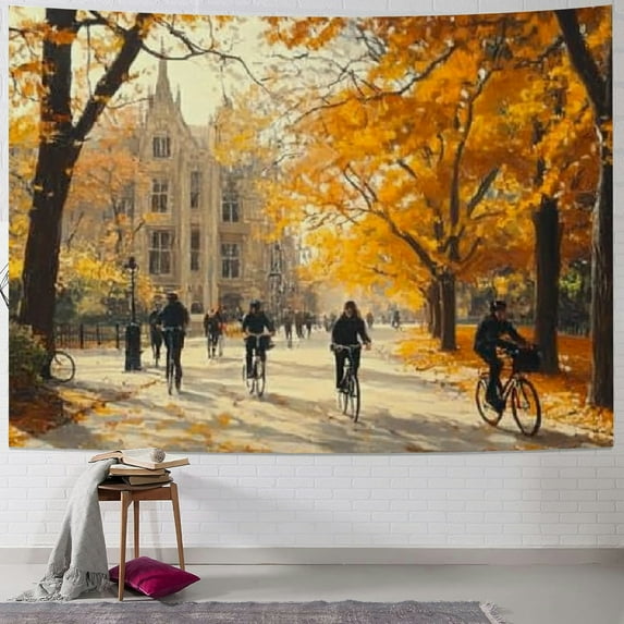 SHERONV Autumn Bicycles Tapestry Wall Hanging Home Decor Art 40x60inch