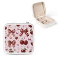 thumbnail image 1 of SHERONV Cherries Bows Jigsaw Jewelry Storage Box for Necklaces Rings White, 1 of 5
