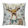 thumbnail image 1 of SHERONV Christmas Pillow Covers  Buffalo Plaid Cushion Cases Christmas Snowman Holiday Outdoor Snowflake Throw Cover for Xmas Sofa Couch Bedroom Decorations (White, Black) 22x22in, 1 of 5