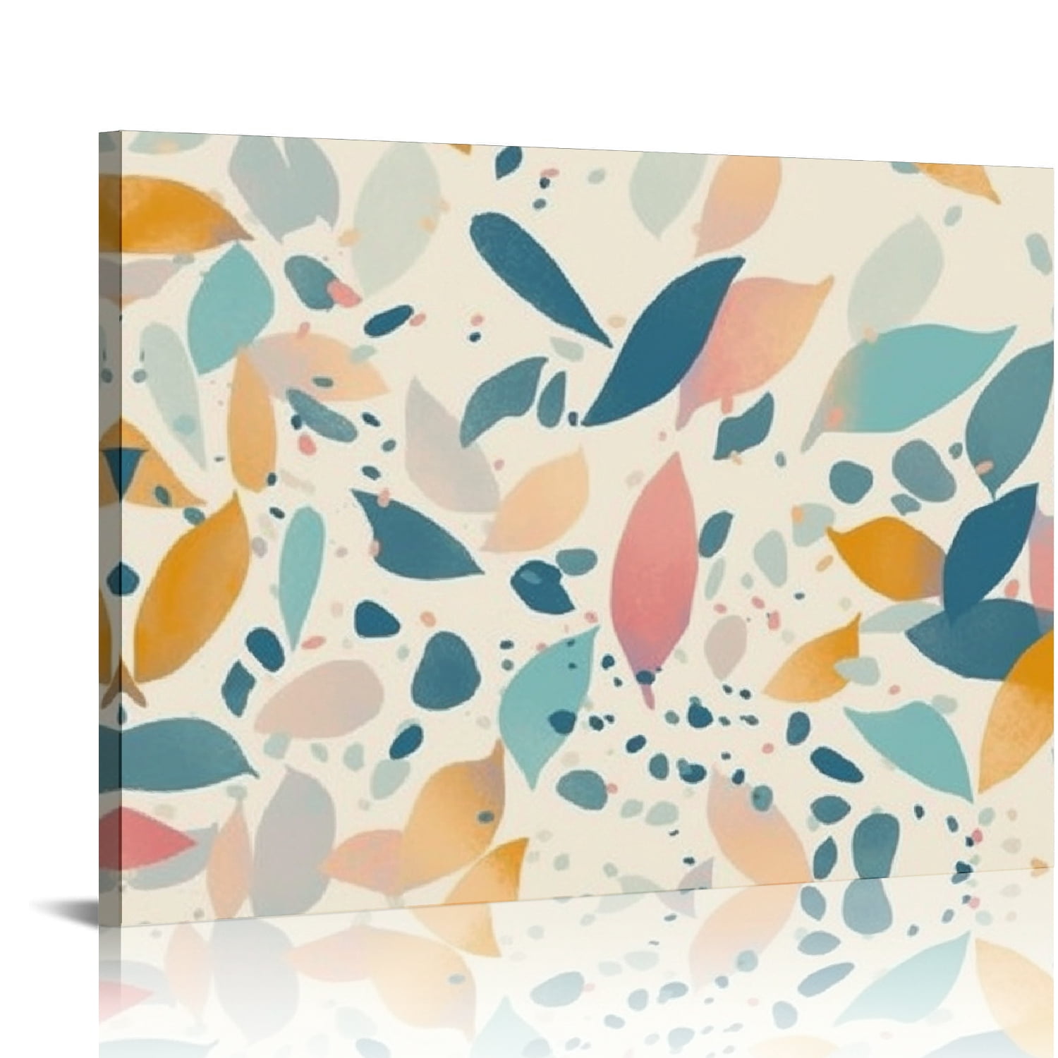 SHERONV Colorful Leaves Wall Decor Canvas Art for Living Room Bedroom ...