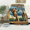 thumbnail image 1 of SHERONV Cute Giraffe Blanket  Giraffe Fleece Throw Blanket for Women Throw Blanket for Couch Bed Men and Kids Soft Plush Giraffe Blanket Throw Fleece Blanket Animal Blanket 50x60in, 1 of 6
