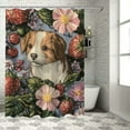 thumbnail image 1 of SHERONV Dog Cat Berries Bathroom Décor Set Modern Graphic Print Polyester Fabric Fashion Shower Curtain with Hooks 100% Polyester Washable Shower Curtain for Bathroom Decoration 36"x72, 1 of 7