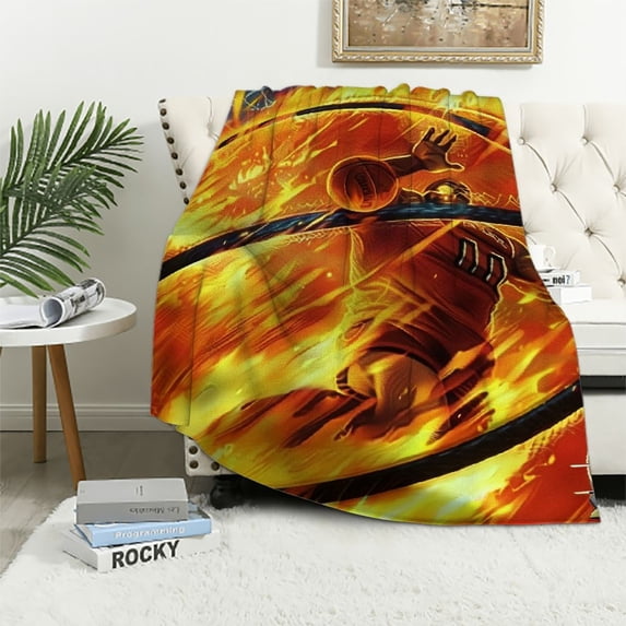 SHERONV Flame Warm Lightweight Soft Fleece Blanket for All Seasons - Exquisite Gifts for Living Rooms, Sofa Decor, Camping, and Picnic Outdoors 50x60in