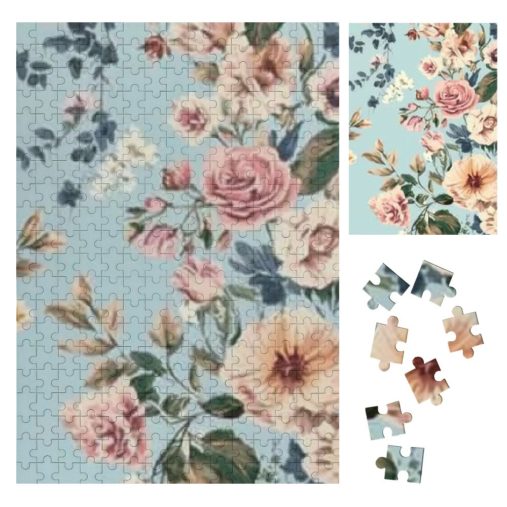 SHERONV Flowers Wooden Jigsaw Puzzle Vertical Style Family Friends Gift