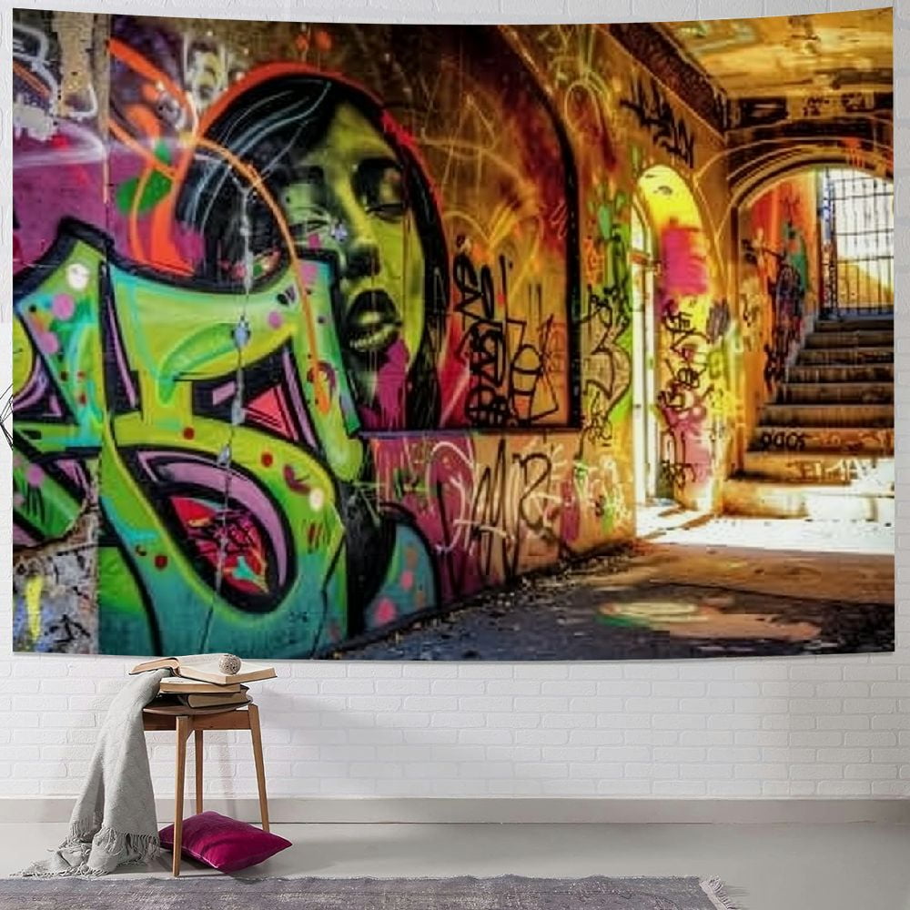Graffiti Art Prints: Boys Room Colorful Wall Decor, Set of 3, image size:1000x1000