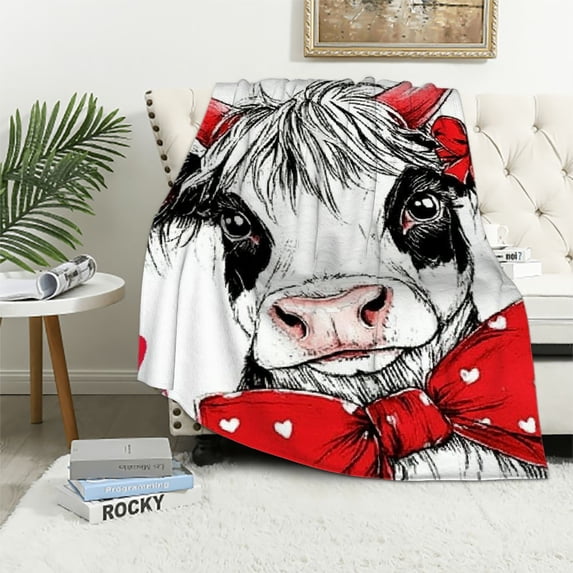 SHERONV Highland Cow Blanket Gifts for Women Highland Cow Gifts for Highland Cow Lovers Soft Flannel Highland Cow Throw Blanket for Kids Adults 50x60in