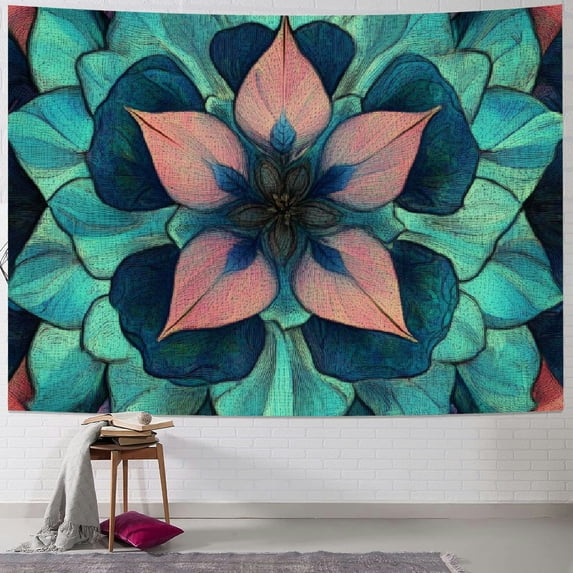 SHERONV Mandala tapestry wall hanging is suitable for home living room bedroom background wall decoration 40x30inch