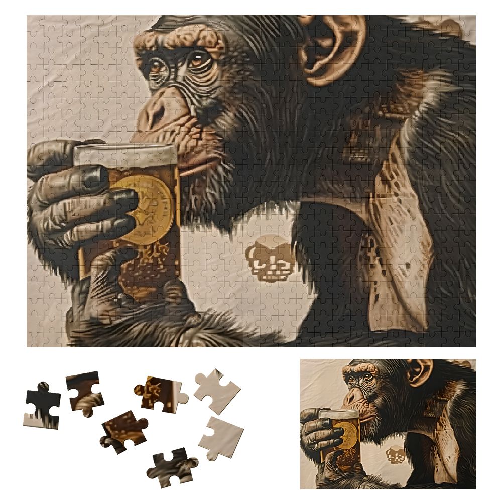 SHERONV Monkey Skull Wooden Jigsaw Puzzle for Adults and Kids - Gift ...