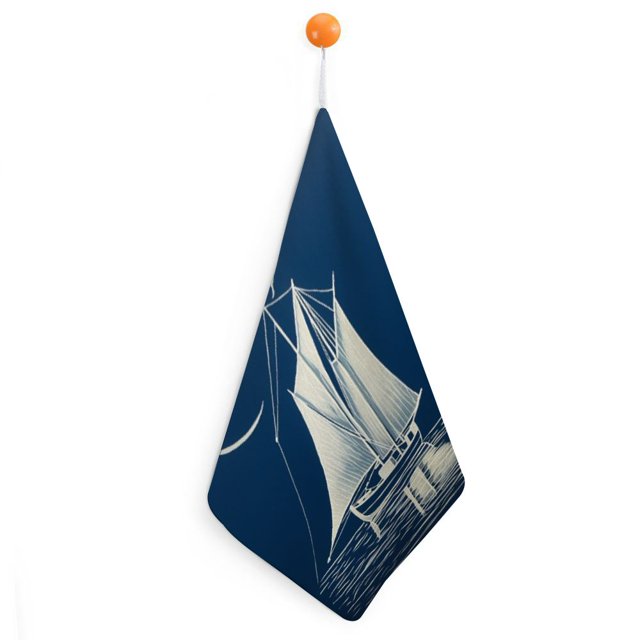 SHERONV Moon Hand Drying Towels with Loop UltraFine Fiber Kitchen Essentials Pack of 2 11.8x11