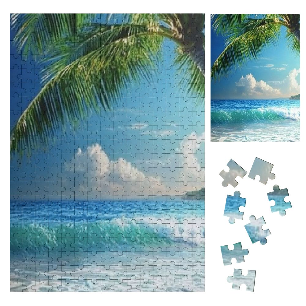SHERONV Palm Tree Wooden Jigsaw Puzzle Vertical Edition for Adults and ...