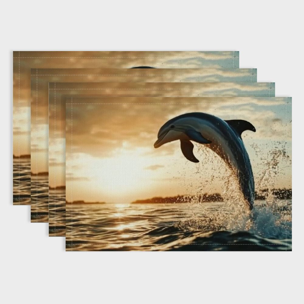 SHERONV Placemats Set of 4 Washable NonSlip Heat Resistant Imitation