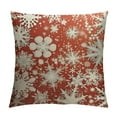 thumbnail image 1 of SHERONV Snow Pillows Decorative Throw Pillow Cover Christmas Snowflake Star in Winter Pillow Case  Square Cushion Cover for Sofa Bed Red 18x18in, 1 of 5
