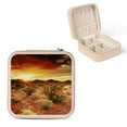 thumbnail image 1 of SHERONV Sunset Bushes Jewelry Box Travel Organizer for Necklaces Rings Pink, 1 of 5