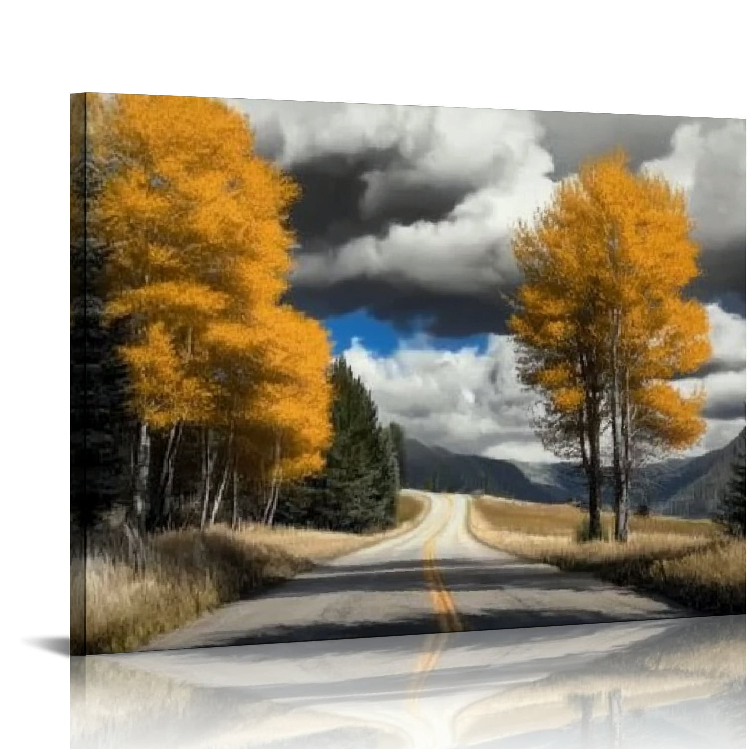 SHERONV Trees Clouds Road Art Modern Canvas Prints Wall Decor 16x12in ...