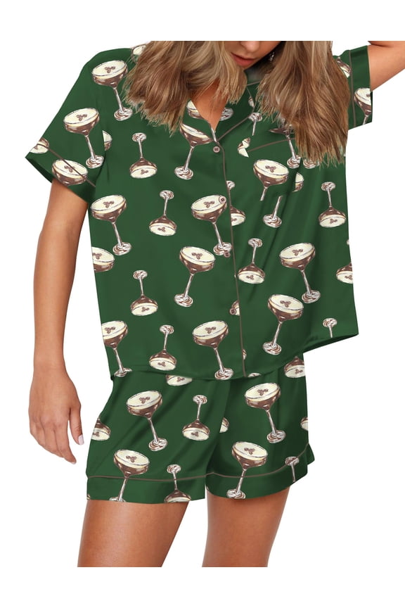 Womens Pajamas Set Pajamas for Women Set Comfy Satin Button Down Notch Collar Womens 2 Piece Pj Sets