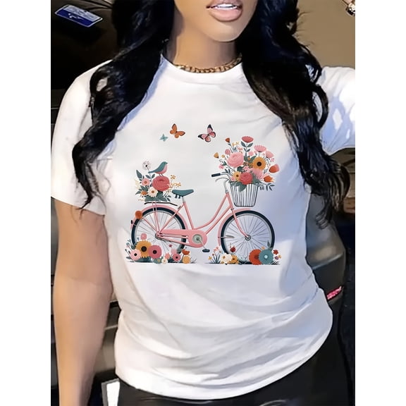 SHESIINN Black Casual Short T-Shirt
