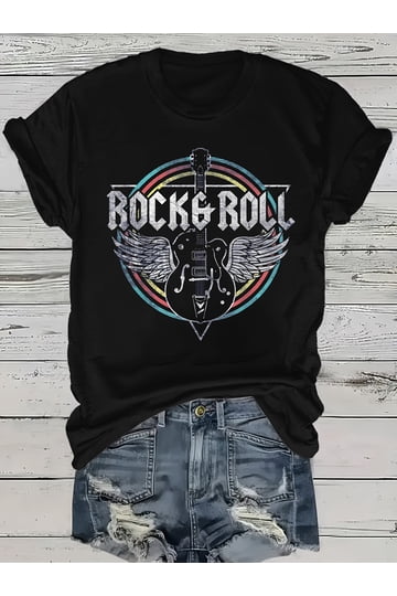 Shop Rock Band T-Shirts and Casual Tops in Vibrant Colors at Walmart