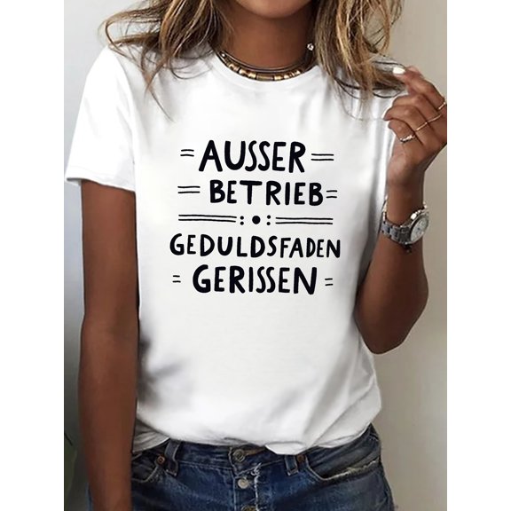 SHESIINN In Addition to The Patient Thread Operation, This Is a Casual Short-Sleeve Crew Neck T-Shirt for Women, Perfect for Spring And Summer