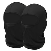 SHEVERCH 2 Pack Windproof Breathable Ski Mask Sun Protection Dustproof Balaclava Face Mask Men Women Motorcycling Black
