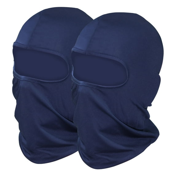 SHEVERCH 2 Pack Windproof Breathable Ski Mask Sun Protection Dustproof Balaclava Face Mask Men Women Motorcycling Navy