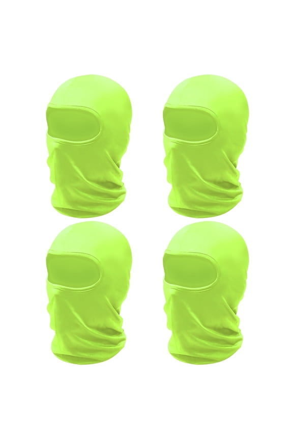 4 Pack Neon Green Ski Mask for Men Women Balaclava Full Face Head Cover Skiing Motorcycle Football