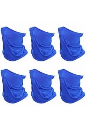 6 Pack Neck Gaiter Face Mask Sun Protection Cooling Bandana Face Cover Windproof Dustproof Neck Scarf