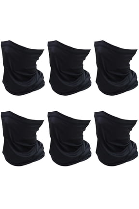 6 Pack Neck Gaiter Face Mask Sun Protection Cooling Bandana Face Cover Windproof Dustproof Neck Scarf